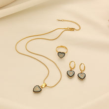 Load image into Gallery viewer, Crystal Heart Evil Eye Jewelry Set
