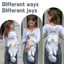 Load image into Gallery viewer, Silver Maine Coon Backpack-Majestic and Purrfect Companion