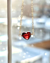 Load image into Gallery viewer, Garnet Heart Necklace