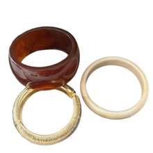 Load image into Gallery viewer, Amber Resin Bangle Stack Bracelet Set