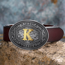 Load image into Gallery viewer, Tang Grass Pattern Letter A-Z Belt Buckle Head