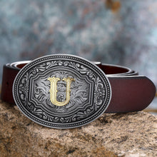 Load image into Gallery viewer, Tang Grass Pattern Letter A-Z Belt Buckle Head