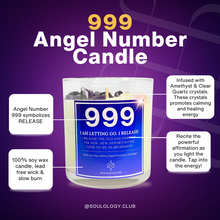 Load image into Gallery viewer, 999 Angel Number Affirmation Candle