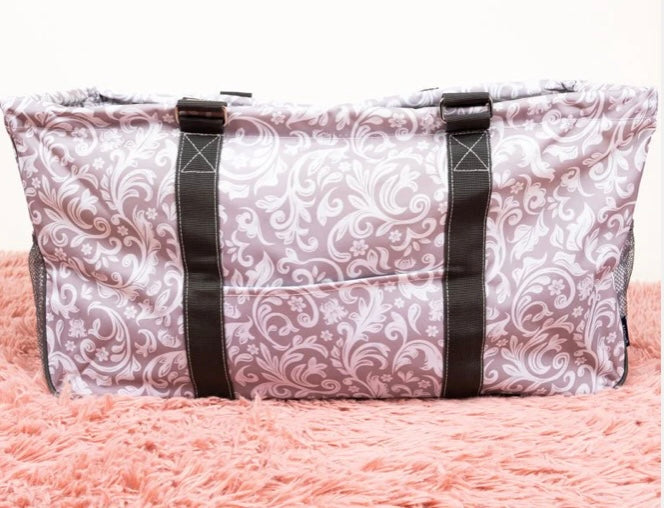 Parisian Park Collapsible Haul-It-All Basket Tote with Mesh Pockets