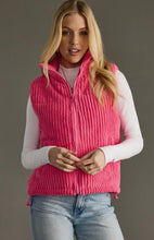 Load image into Gallery viewer, Sassy Pink Corduroy Vest with a relaxed FIT!