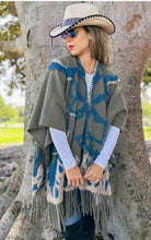 Load image into Gallery viewer, Olive Boho Textured Abstract Fringe Cardigan