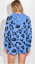 Load image into Gallery viewer, Black Leopard Spots on Super Soft Blue Back Ground