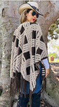Load image into Gallery viewer, Reviews Geometric Fringe Wrap Cardigan