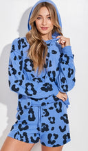 Load image into Gallery viewer, Black Leopard Spots on Super Soft Blue Back Ground