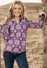 Load image into Gallery viewer, Purple Haze with this  Aztec Print Pullover