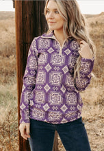 Load image into Gallery viewer, Purple Haze with this  Aztec Print Pullover