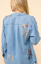 Load image into Gallery viewer, Vintage Western Denim Embroidered Long sleeve Shirt