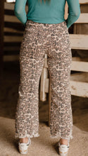 Load image into Gallery viewer, Range and Roar Jeans Eye Catching Leopard and trending Distressed Hem