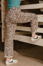 Load image into Gallery viewer, Range and Roar Jeans Eye Catching Leopard and trending Distressed Hem