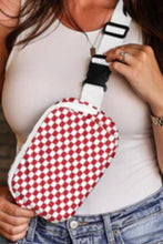 Load image into Gallery viewer, Fiery Red Checkered Belt Bag