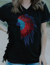 Load image into Gallery viewer, Triable Cherokee Top with Fringe