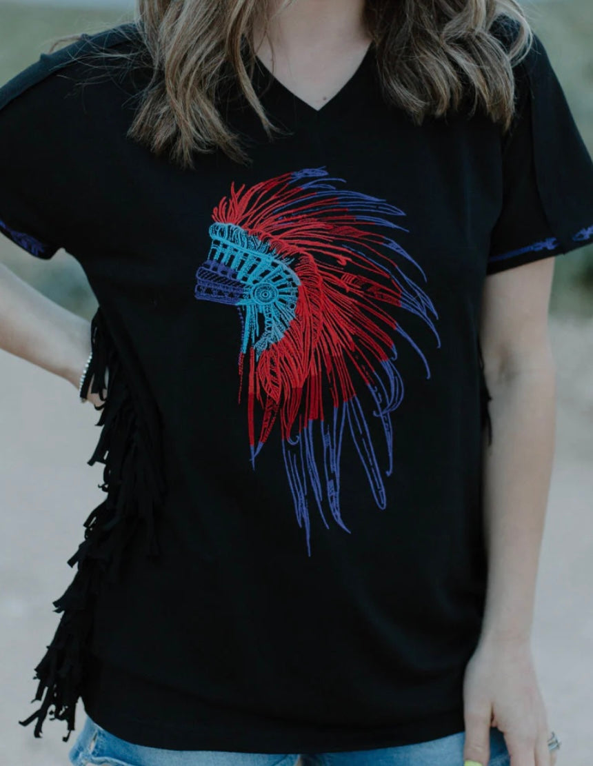 Triable Cherokee Top with Fringe