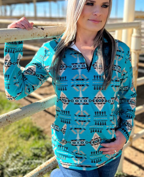 Laramie Kreek Pullover Turquoise and Soft like Butter!