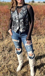 Black Night Sky Mesh Top!  Stretchy
