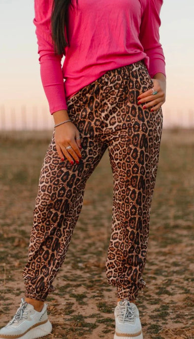 Hear Me Roar Leopard Joggers