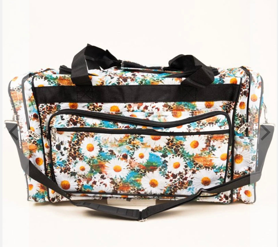 Sassy Daisy And Leopard Duffle Bag