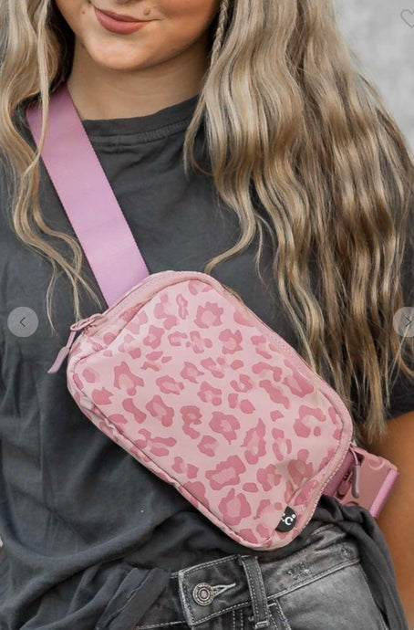 Leopard Pattern Cross Body Belt Bag or Fanny Bag Click for Other Colors