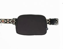 Load image into Gallery viewer, Aztec Strap Cross Body Fanny Pack !  Black and Beige in Stock