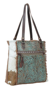 Super cute Handbag with Leather, Canvas and Cowhide