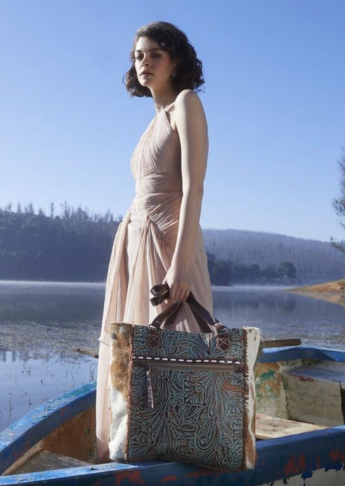 Super cute Handbag with Leather, Canvas and Cowhide