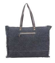Load image into Gallery viewer, Sea Grass Turquoise and Cowhide Weekender Bag