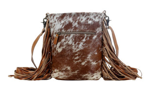 Cowhide Cross Body Leather Handbag