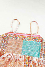 Load image into Gallery viewer, Mint Patchwork Square‑Neck Sundress – Lightweight Boho Summer Dress