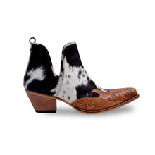 Load image into Gallery viewer, Frisco Blossom Hair-on Hide &amp; Hand-tooled Boots