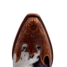 Load image into Gallery viewer, Frisco Blossom Hair-on Hide &amp; Hand-tooled Boots