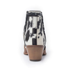 Load image into Gallery viewer, Myra Georgina Hairon Boots for Women - Spilt-Top Handtooled Pointed Toe Cowgirl Boots for Rustic Rodeo Glam