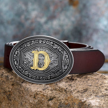 Load image into Gallery viewer, Tang Grass Pattern Letter A-Z Belt Buckle Head