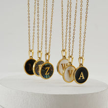 Load image into Gallery viewer, Natural Shell Initial Necklace Collection