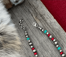 Load image into Gallery viewer, Authentic Multicolored Turquoise Beaded Necklace