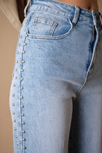 Load image into Gallery viewer, Western Embroidered Cuff Jeans with Stretch