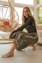 Load image into Gallery viewer, BiBi Leopard Pants With Side Line Details Drawstrings