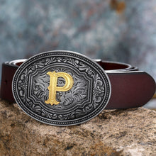 Load image into Gallery viewer, Tang Grass Pattern Letter A-Z Belt Buckle Head