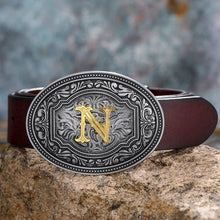 Load image into Gallery viewer, Tang Grass Pattern Letter A-Z Belt Buckle Head