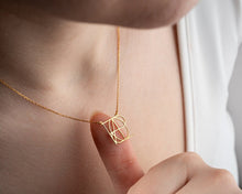 Load image into Gallery viewer, Customized Intertwined Initial Name Necklace