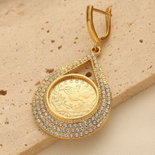 Load image into Gallery viewer, 18K Gold Coin Stud Earrings