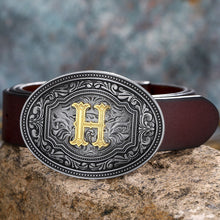 Load image into Gallery viewer, Tang Grass Pattern Letter A-Z Belt Buckle Head