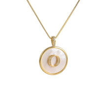 Load image into Gallery viewer, Gold Shell Initial Pendant Charm Collection