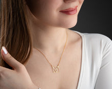 Load image into Gallery viewer, Customized Intertwined Initial Name Necklace