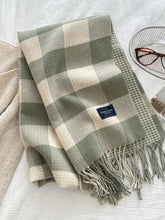Load image into Gallery viewer, Plaid Tassel Winter Scarf