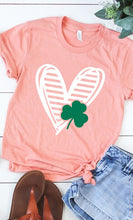 Load image into Gallery viewer, St Pattys Heart Graphic Tee