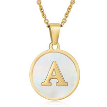 Load image into Gallery viewer, Natural Shell Initial Necklace Collection